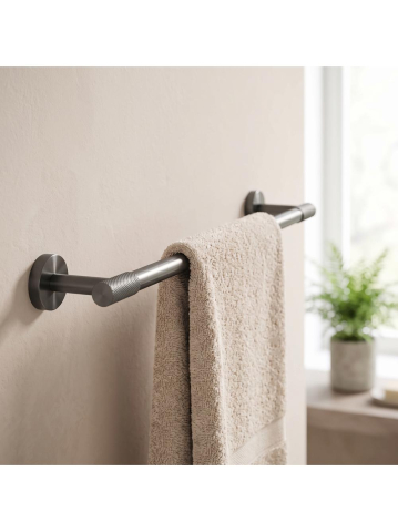 Cuier de baie Rea Galo 5701 finisaj titan 615x75x50 mm metal montaj perete [1]