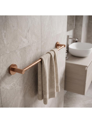 Cuier de baie Rea Leo 5601 cupru periat 630mm metal montaj perete [6]