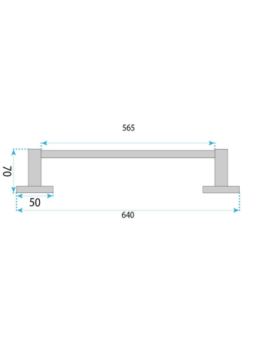 Cuier de baie Rea Leo 5601 cupru periat 630mm metal montaj perete [9]