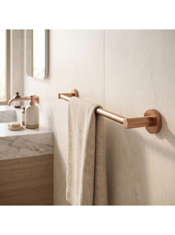 Cuier de baie Rea Leo 5601 cupru periat 630mm metal montaj perete [1]