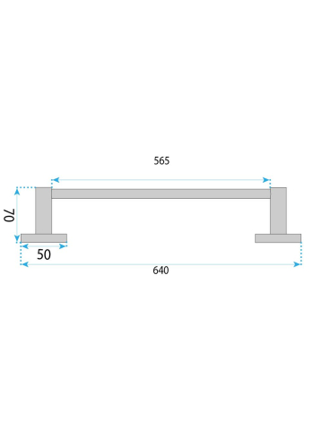 Cuier de baie Rea Leo 5601 Titan 630 mm metal montaj perete [7]