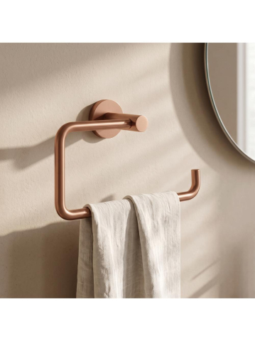 Cuier de baie Rea Leo 5610 cupru periat 220x130x70 mm metal montaj suruburi [1]