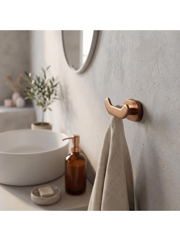Cuier de baie Rea Til 105 Cupru Periat 90x35x65 mm metal [3]