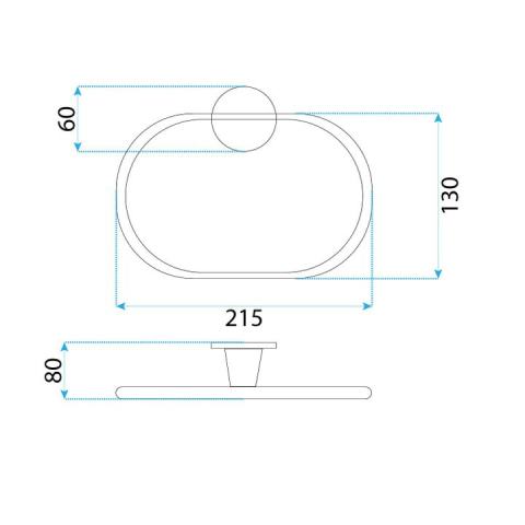 Cuier de baie Ring 16101 auriu periat [3]