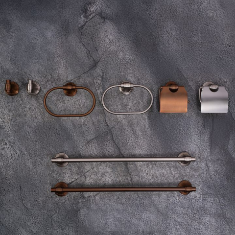 Cuier de baie Ring 16101 cupru periat [4]