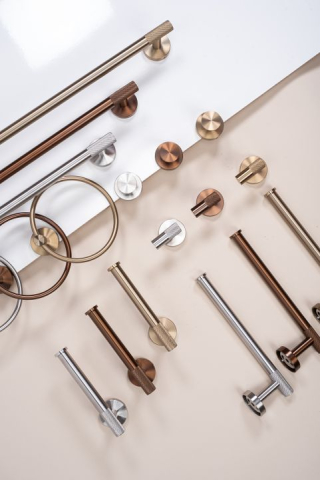 Cuier de baie Ring 6610 Modern auriu periat [9]