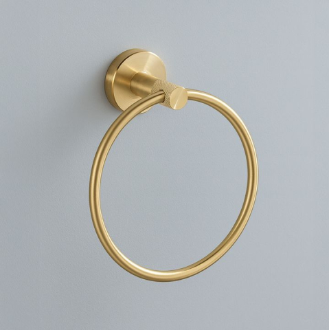 Cuier de baie Ring 6610 Modern auriu periat [3]