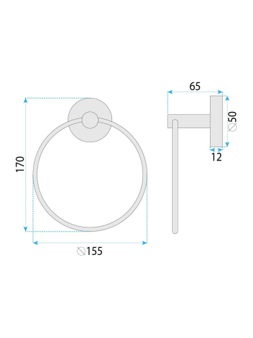 Cuier de baie Ring 6610 Modern cupru [10]