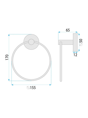 Cuier de baie Ring 6610 Modern Titan [7]