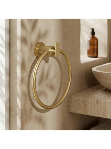 Cuier de baie Ring 81307 Rivo auriu periat [9]