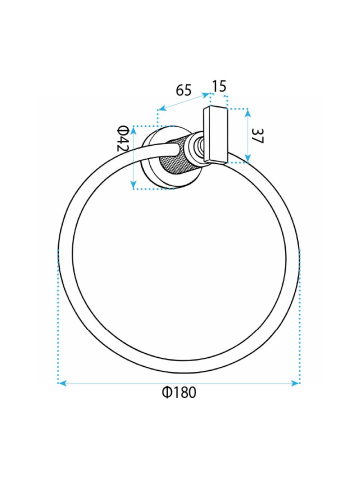 Cuier de baie Ring 81307 Rivo auriu periat [6]