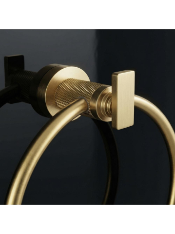 Cuier de baie Ring 81307 Rivo auriu periat [3]