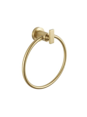 Cuiere si suporturi prosoape - Cuier de baie Ring 81307 Rivo auriu periat