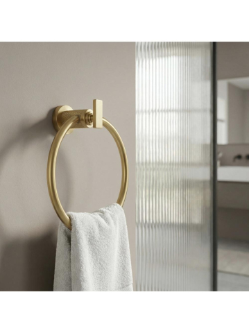Cuier de baie Ring 81307 Rivo auriu periat [5]