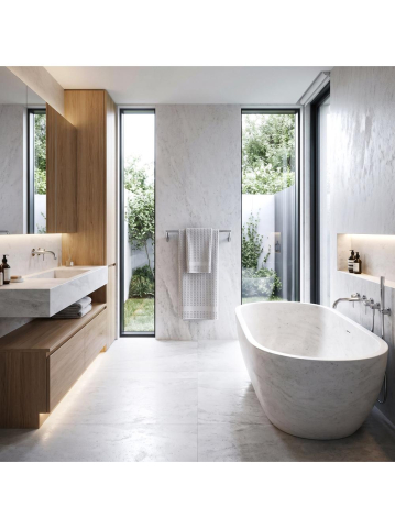 Cuier de baie Rea Will crom 595x80x85 mm montaj cu suruburi [2]