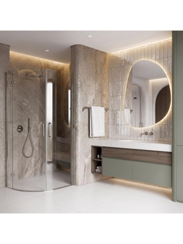 Cuier de baie Rea Will crom 595x80x85 mm montaj cu suruburi [3]