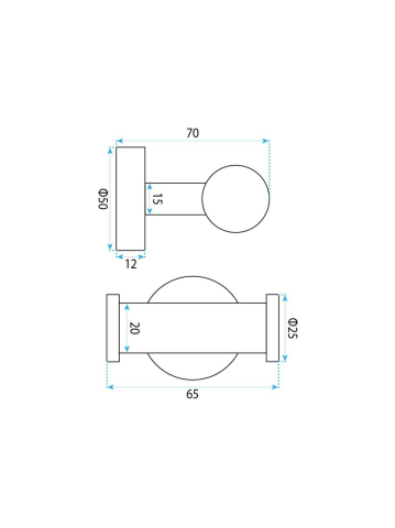 Cuier dublu 6612 Modern cupru [7]