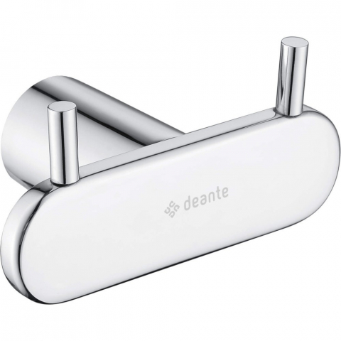 Accesorii baie - Cuier dublu Deante Round crom