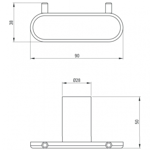 Cuier dublu Deante Round negru [1]