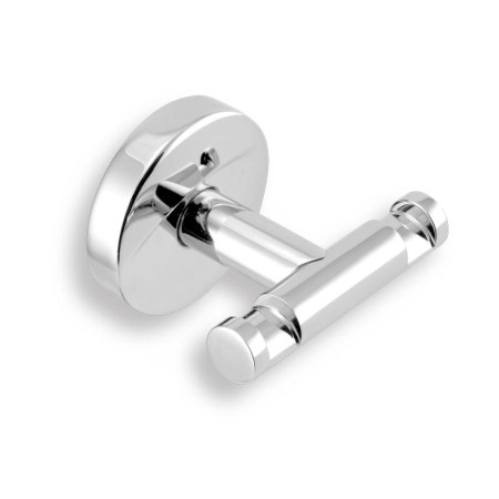 Accesorii baie - Cuier dublu, Ferro, Metalia 11, crom
