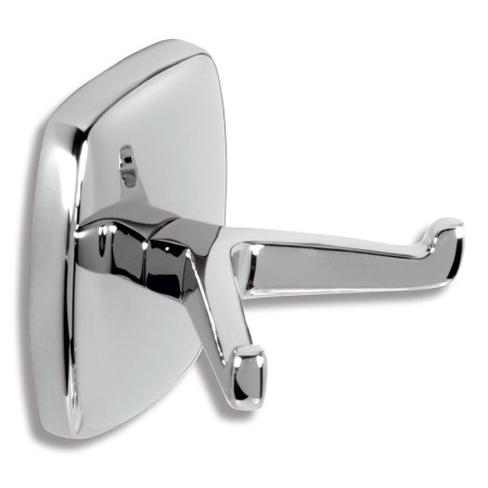 Accesorii baie - Cuier dublu, Ferro, Orfeus, crom