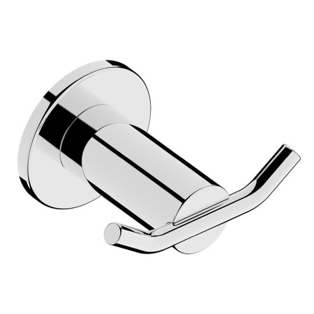 Accesorii baie - Cuier dublu, Ferro, Smile, crom