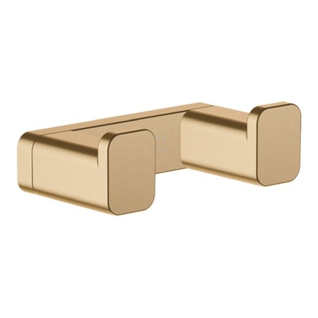 Accesorii baie - Cuier dublu, Hansgrohe, AddStoris, bronz periat