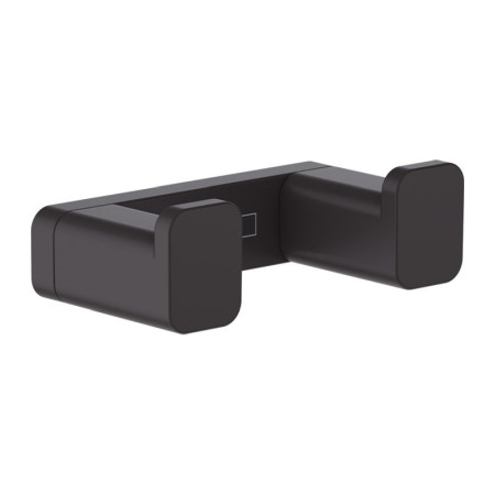 Accesorii baie - Cuier dublu, Hansgrohe, AddStoris, negru mat