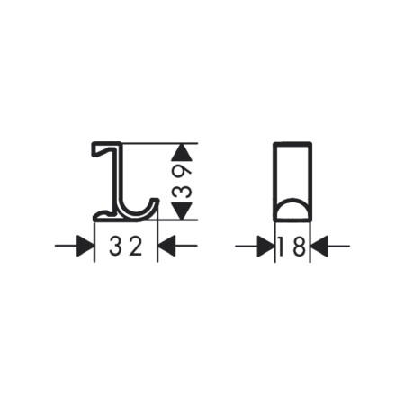 Cuier, Hansgrohe, WallStoris, negru mat [1]