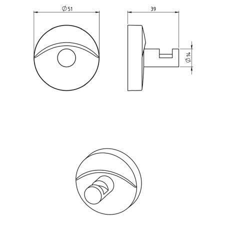Cuier simplu, Ferro, Metalia 11, crom [1]