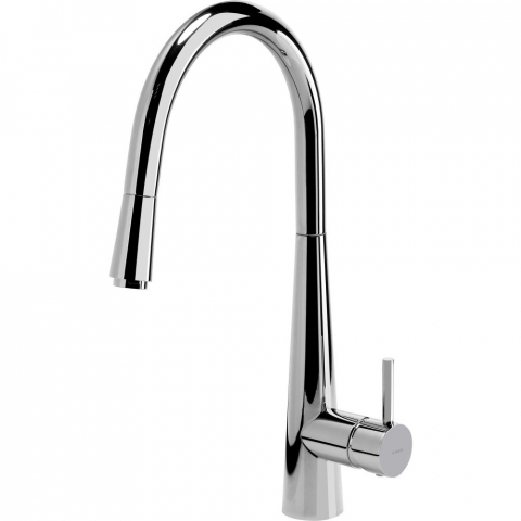 Bucatarie - Deante Aster Baterie chiuveta bucatarie monocomanda cu dus extractibil H42 cm, crom