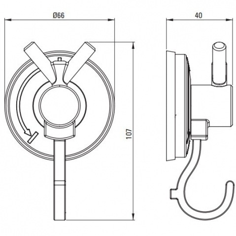 Deante Easy-Fix Cuier baie cu 3 brate, crom [3]