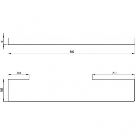 Deante Mokko Suport prosop baie tip bara 60 cm, alb [3]