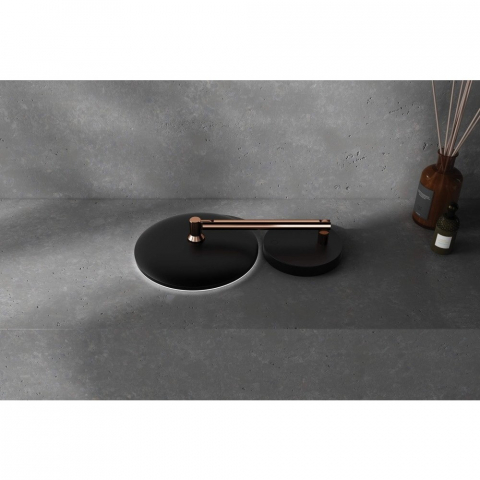 Deante Silia Oglinda cosmetica cu iluminare LED Ø22 cm, auriu (rose gold) [6]