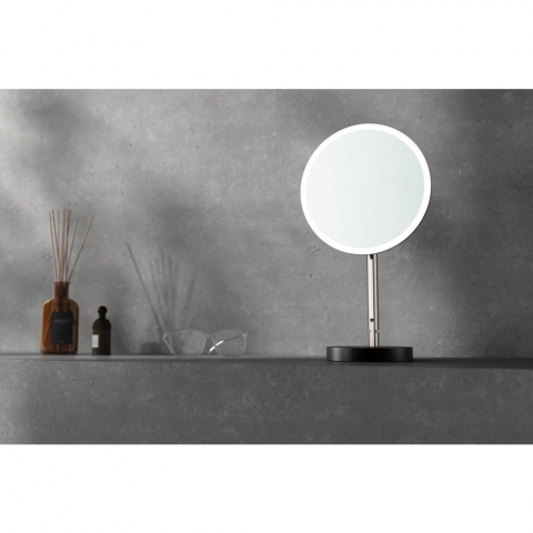 Deante Silia Oglinda cosmetica cu iluminare LED Ø22 cm, crom [4]