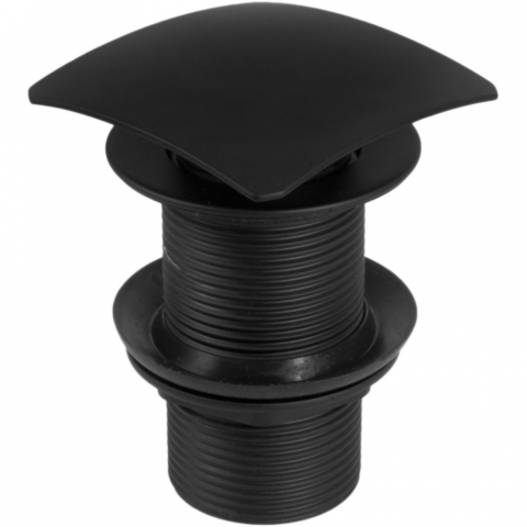 Accesorii baie - Deante Ventil click-clack patrat pentru lavoare fara preaplin, negru mat