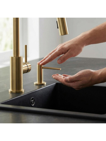 Dispenser chuveta pentru detergent Rea DEX auriu periat [2]