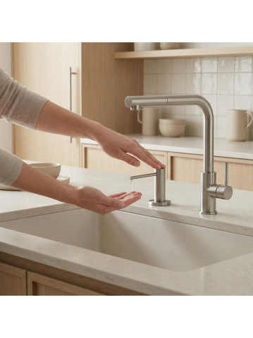 Dispenser chuveta pentru detergent Rea DEX crom periat [1]