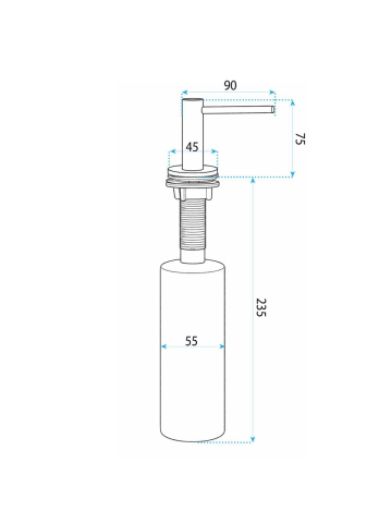 Dispenser chuveta pentru detergent Rea DEX cupru periat [3]