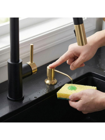 Bucatarie - Dispenser chuveta pentru detergent Rea LON auriu periat