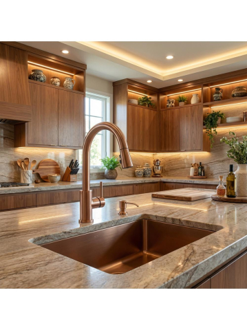 Dispenser chuveta pentru detergent Rea LON cupru periat [2]