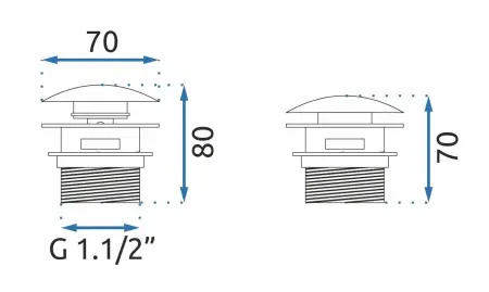 Dop pentru cada Auriu Periat 6cm, Rea [2]