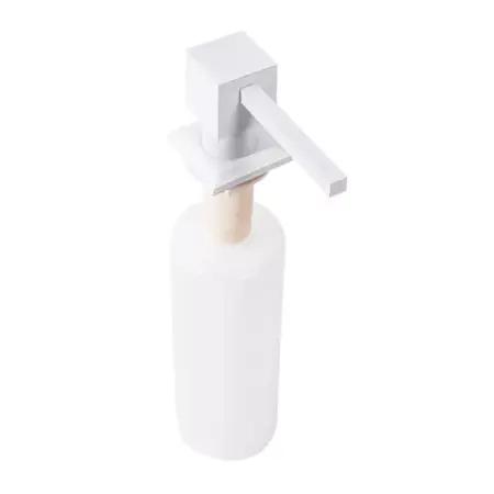 Accesorii baie - Dozator detergent Rea Square 330 ml finisaj alb mat
