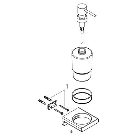 Dozator sapun lichid, Hansgrohe, AddStoris, crom [2]