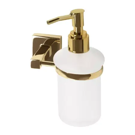 Dozator sapun lichid Rea 322197A finisaj alb - auriu [1]