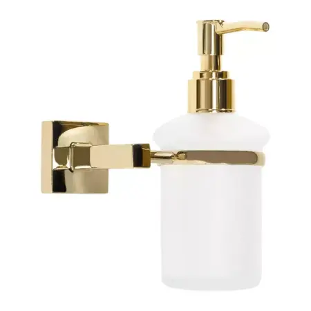 Accesorii baie - Dozator sapun lichid Rea 322197A finisaj alb - auriu