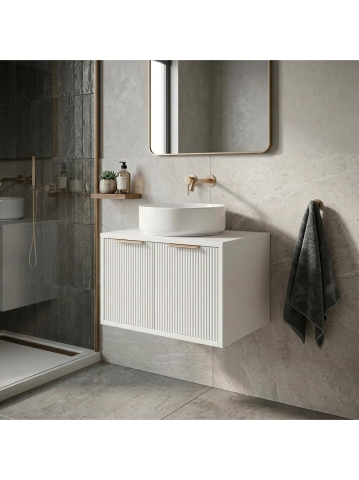 Dulap baie pentru lavoar Rea Core 60cm alb [4]