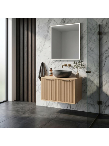 Dulap baie pentru lavoar Rea Core 60cm bej [6]