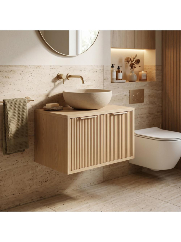 Mobilier Baie - Dulap baie pentru lavoar Rea Core 60cm bej