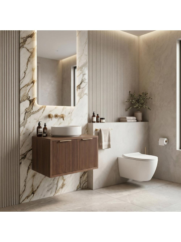 Dulap baie pentru lavoar Rea Core 60cm maro [3]